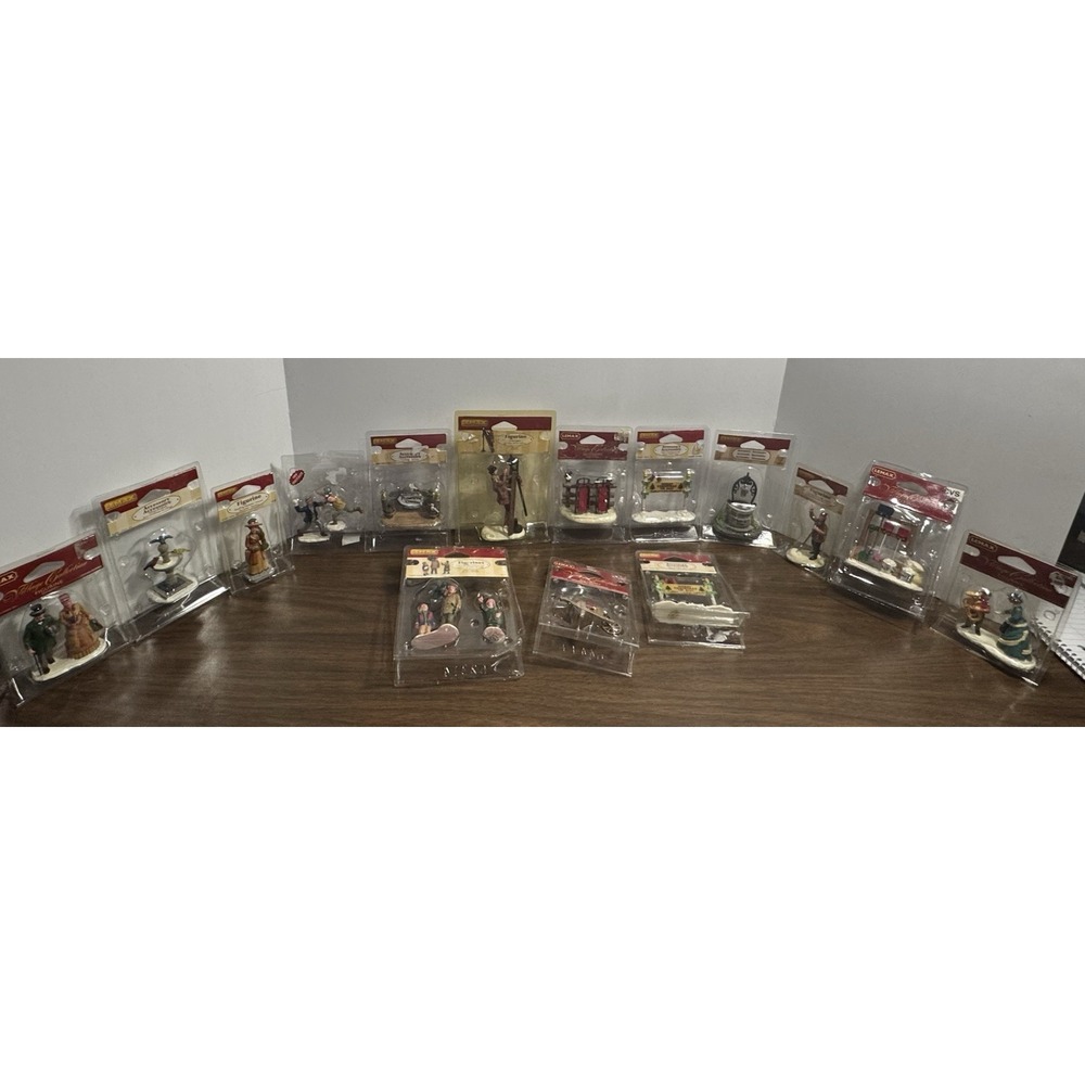 Lemax Village Collection Lot 15pcs Figurines Accessories Christmas